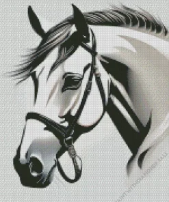 White Horse Art Diamond Painting