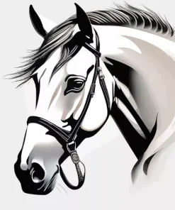 White Horse Art Diamond Painting