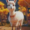 White Llama Diamond Painting