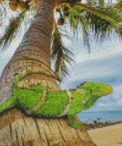 Wild Fijian Iguana Diamond Painting