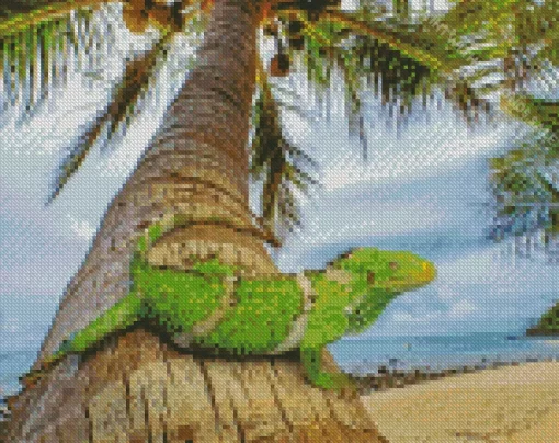 Wild Fijian Iguana Diamond Painting