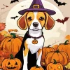 Witch Beagle Dog Diamond Painting