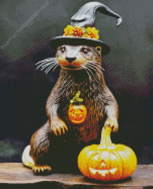 Witch Otter Diamond Painting