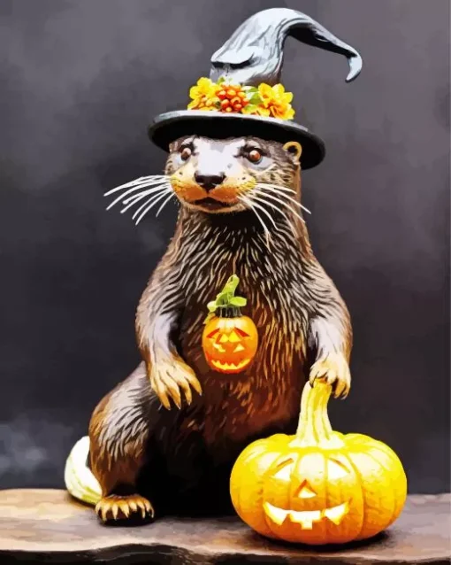 Witch Otter Diamond Painting