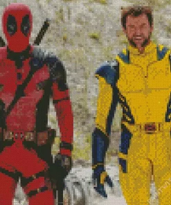 Wolverine And Deadpool Diamond Painting