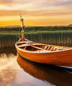 Wooden Boat Diamond Painting