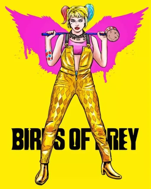 Yellow Birds Of Prey Poster Diamond Painting