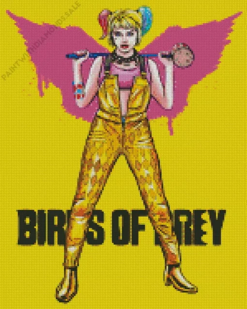 Yellow Birds Of Prey Poster Diamond Painting