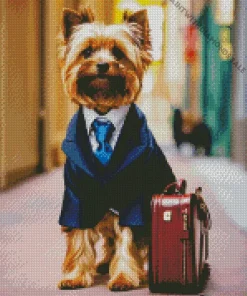 yorkie in a suit Diamond By Numbers