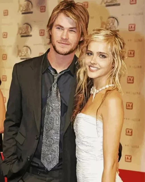 young Chris Hemsworth And His Wife Diamond Painting