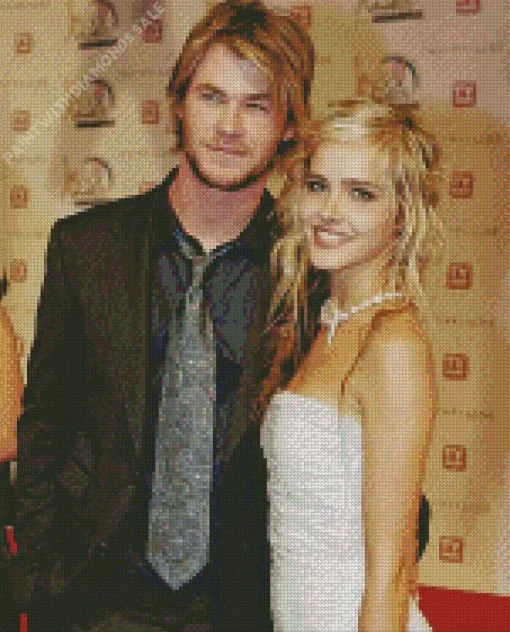 young Chris Hemsworth And His Wife Diamond Painting