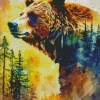 American Black Bear And Nature Diamond Painting