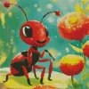 Ant With Red Flowers Diamond Painting