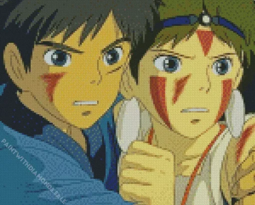 Ashitaka Princess Mononoke Characters Diamond Painting