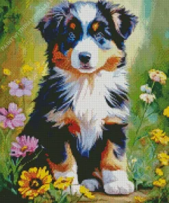 Australian Shepherd Puppy Diamond Painting