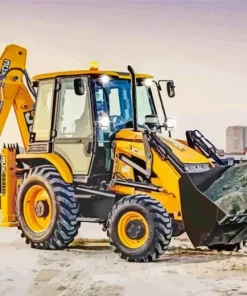 Backhoe Loader Diamond Painting