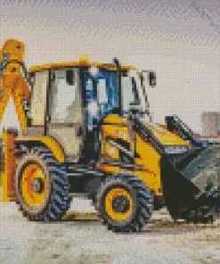 Backhoe Loader Diamond Painting