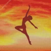 Ballet Dancer Silhouette Diamond Painting