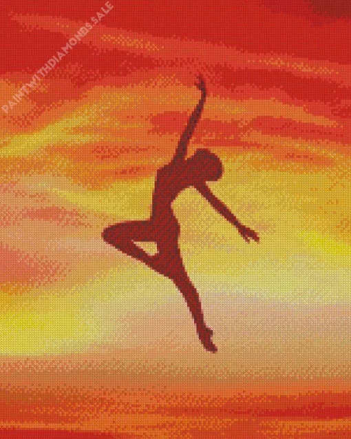 Ballet Dancer Silhouette Diamond Painting