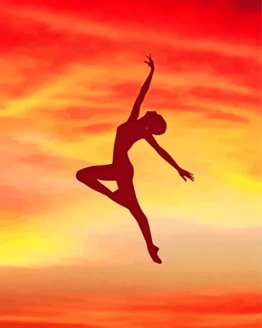 Ballet Dancer Silhouette Diamond Painting