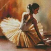 Ballet Girl Resting Diamond Painting