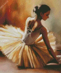 Ballet Girl Resting Diamond Painting