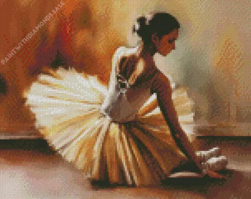 Ballet Girl Resting Diamond Painting