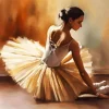 Ballet Girl Resting Diamond Painting