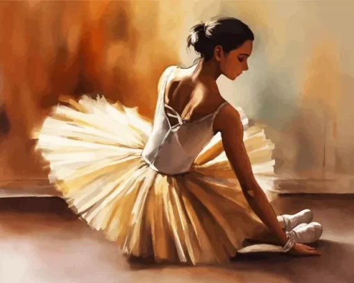 Ballet Girl Resting Diamond Painting