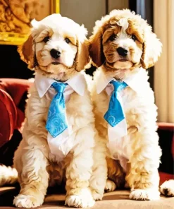 Bernedoodles In Suits Diamond Painting