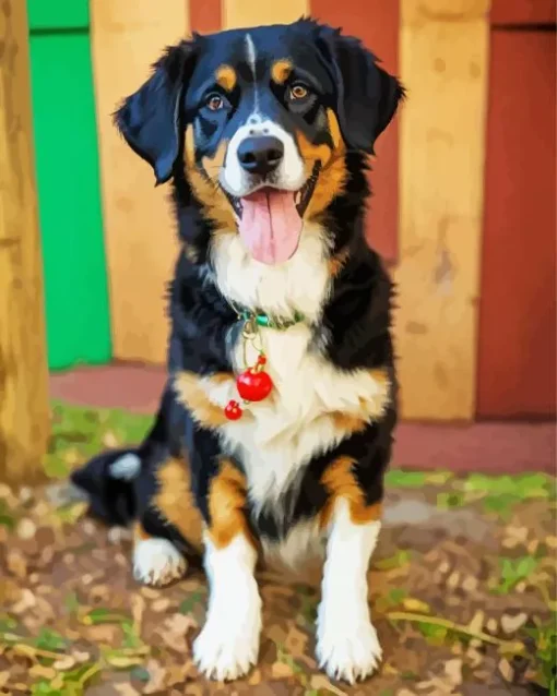 Bernese Mountain Dog Diamond Painting