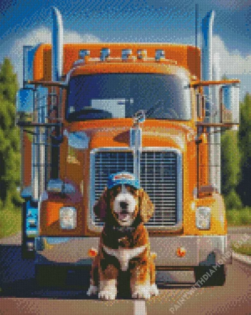 Bernese Mountain Dog Driver Diamond Painting