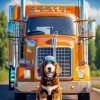 Bernese Mountain Dog Driver Diamond Painting