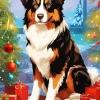 Bernese Mountain Dog With Christmas Gifts Diamond Painting