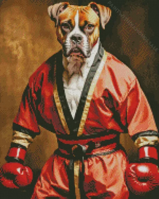 Boxer Dog As A Boxer Diamond Painting