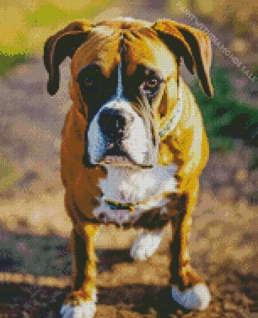 Boxer Dog Walking Diamond Painting