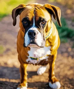 Boxer Dog Walking Diamond Painting