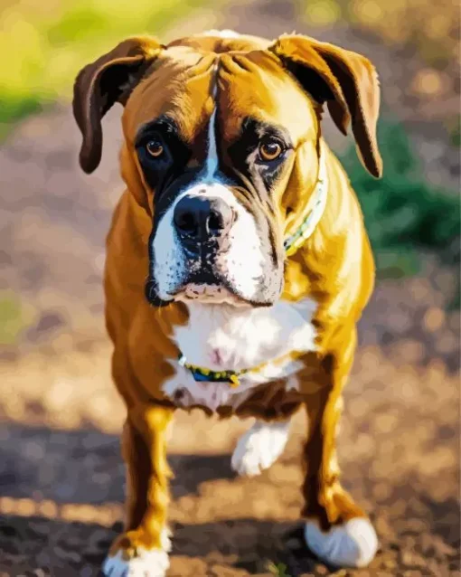 Boxer Dog Walking Diamond Painting