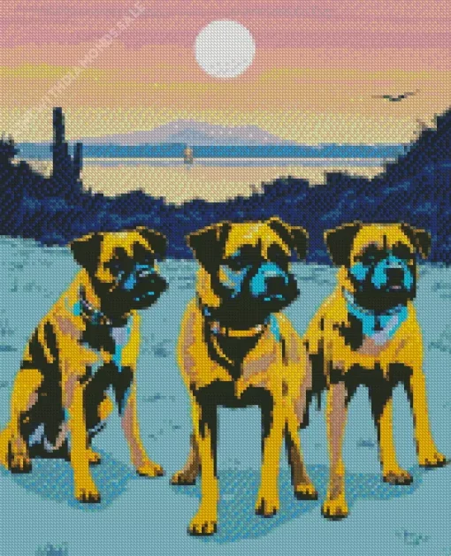 Boxer Dogs Diamond Painting