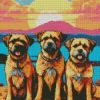 Boxer Dogs With Sunset Diamond Painting