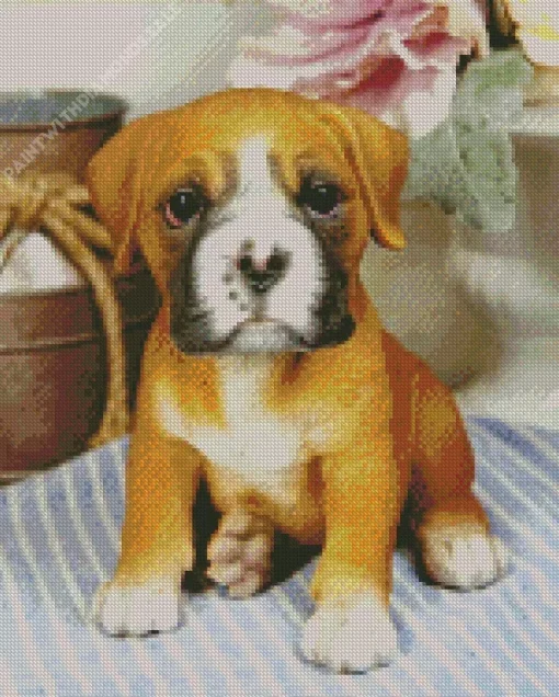 Boxer Puppy Diamond Painting