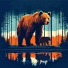 Brown Bear Art Diamond Painting