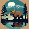 Brown Bear In Nature Diamond Painting