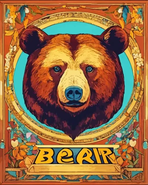 Brown Bear Poster Diamond Painting