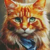 Calico Cat With Tie Diamond Painting