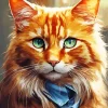 Calico Cat With Tie Diamond Painting