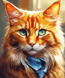 Calico Cat With Tie Diamond Painting