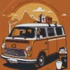 Camper Van Art Diamond Painting