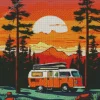 Camper Van With Sunset Diamond Painting