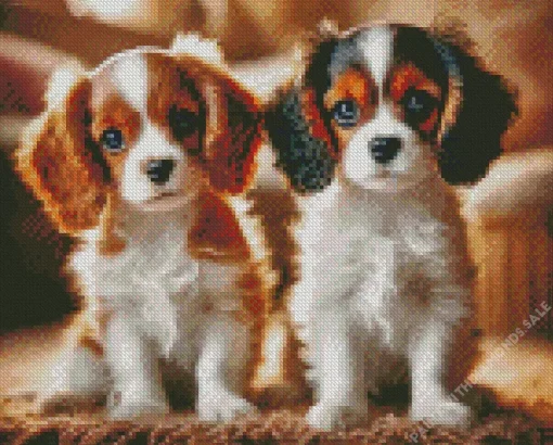 Cavalier King Charles Spaniel Dogs Diamond Painting